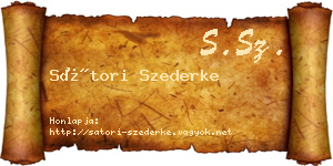 Sátori Szederke névjegykártya